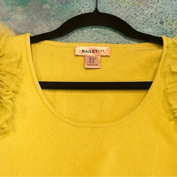 Chartreuse Ruffles Top - Picture 9 of 9